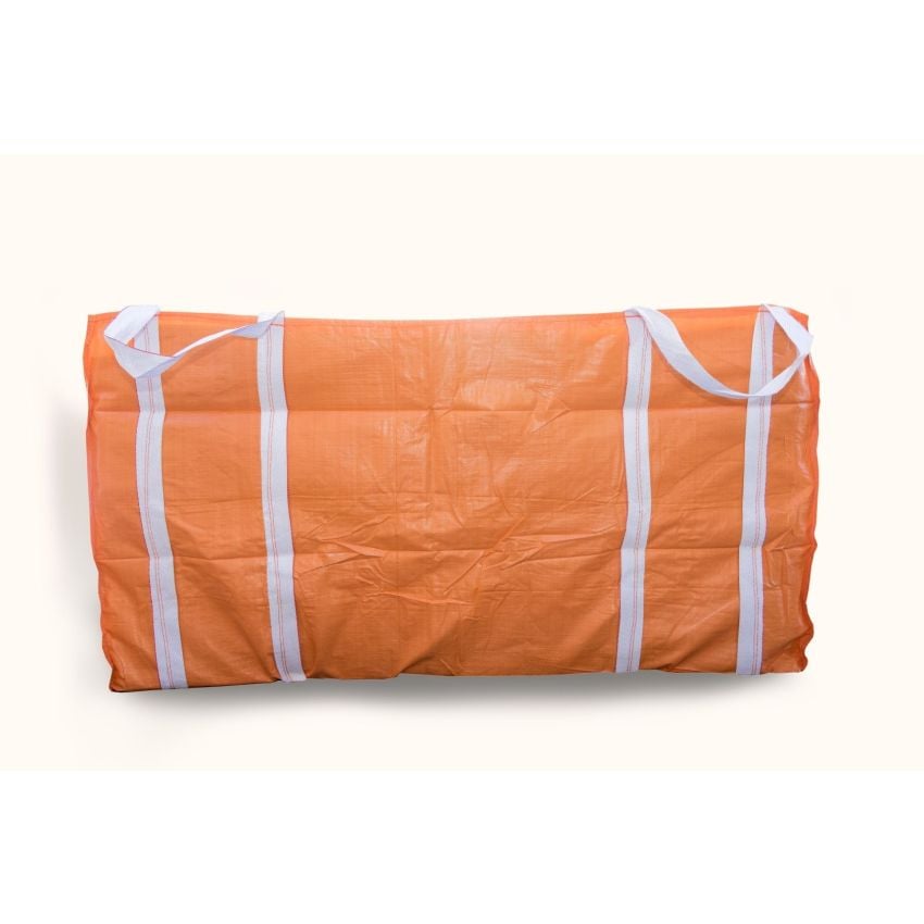 3 Cubic 1500 kg - Orange Woven Polypropylene Skip Bag - 1.5 (W) x 2.0(L) x 1(H) M
