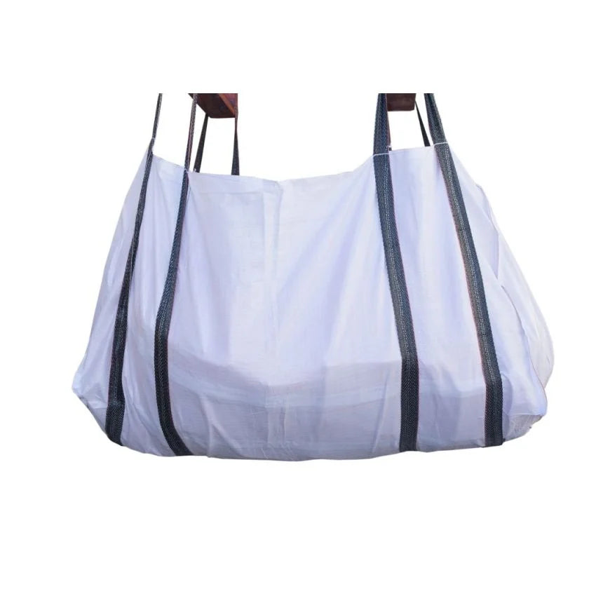 3 Cubic 1500 kg - White Woven Polypropylene Skip Bag - 1.5 (W) x 2.0(L) x 1(H) M