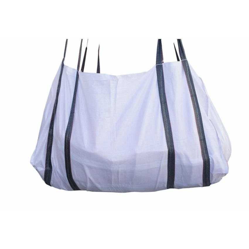 2 Cubic 500 KG - White Woven Polypropylene Skip Bag - 1.0(W) X 2.0(L) X 1(H) M