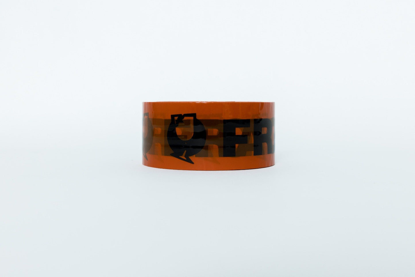 FRAGILE BLACK / ORANGE WARNING TAPE 48mm x 66m