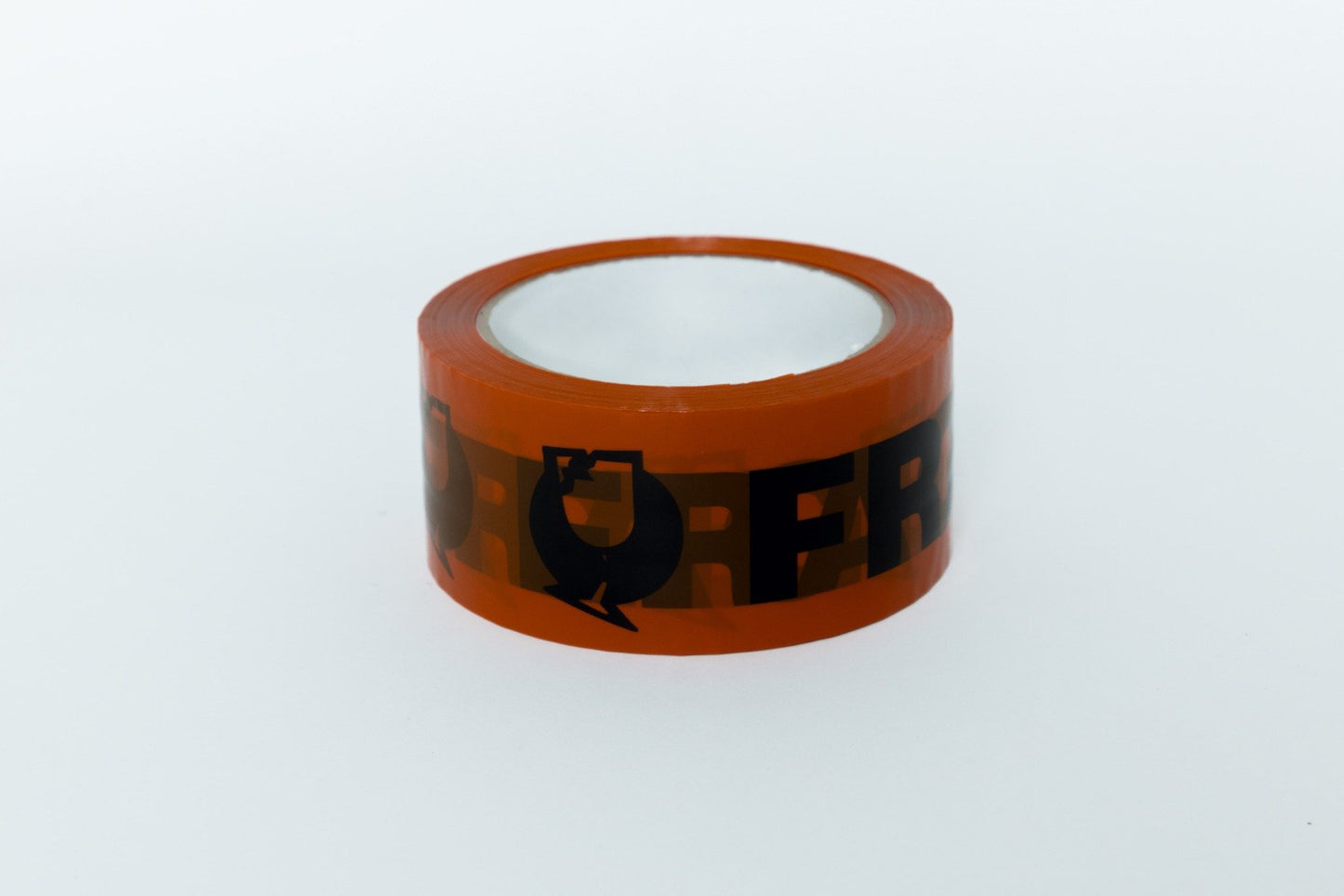 FRAGILE BLACK / ORANGE WARNING TAPE 48mm x 66m