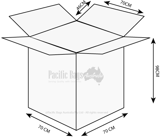 HDPE Black Garden Bag - 70 x 70 x 98 + 46 CM