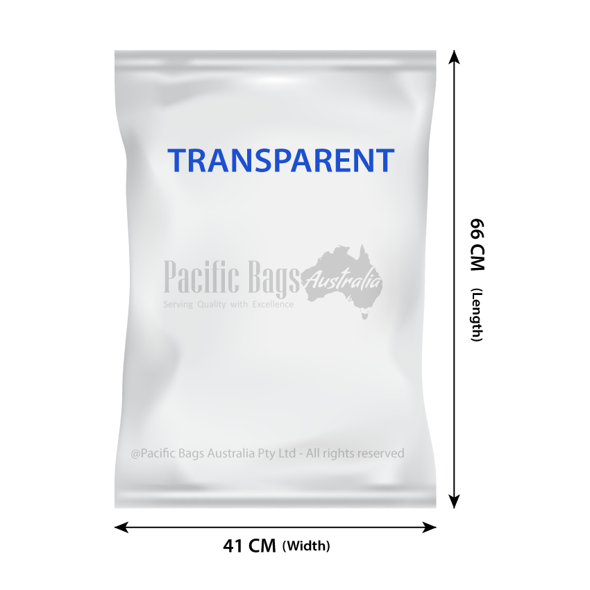 Woven Polypropylene - Transparent Bags - 41 CM x 66 CM