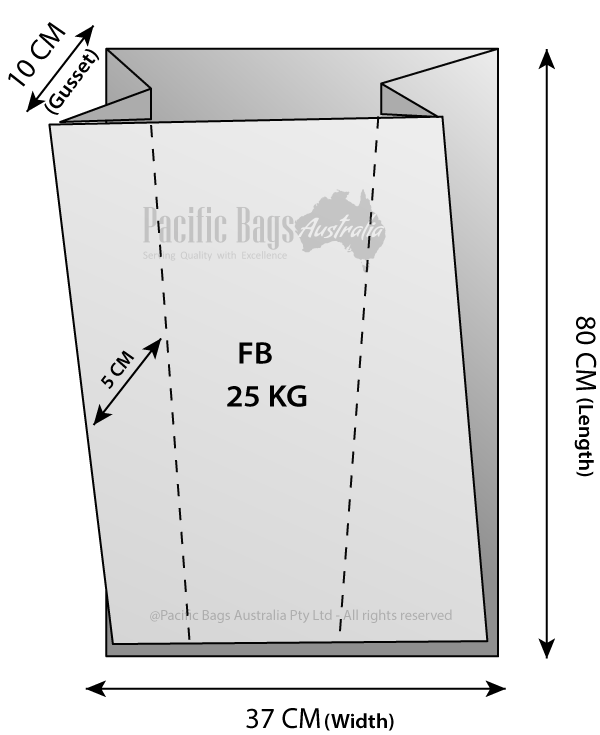 Woven Polypropylene - White Feed/Sand Bag - (37 CM +10 CM) x 80 CM