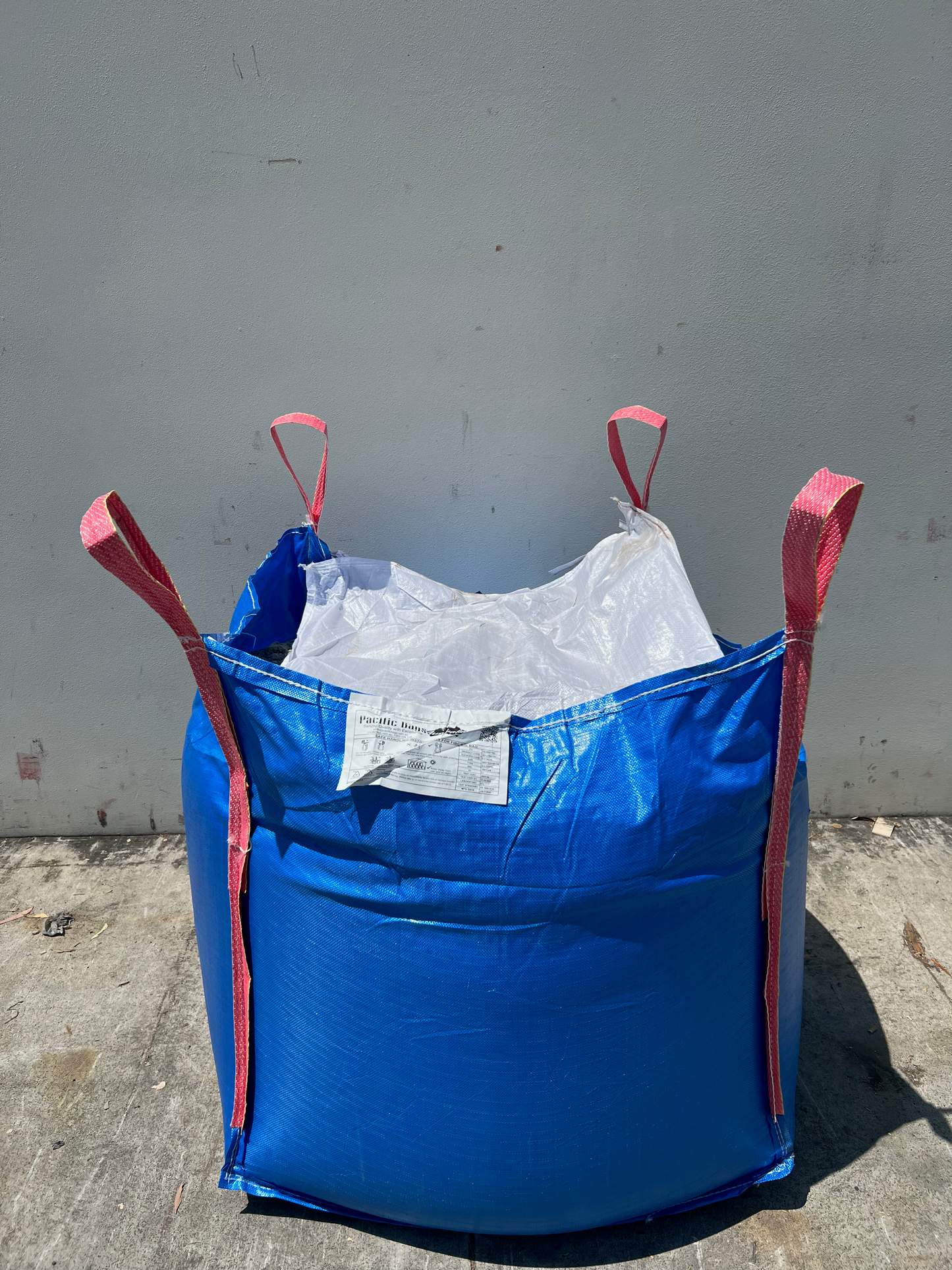 U Panel Bulk Bag 100x100x100cm, 1500kg SWL, Flap Top, Closed Bottom, Blue