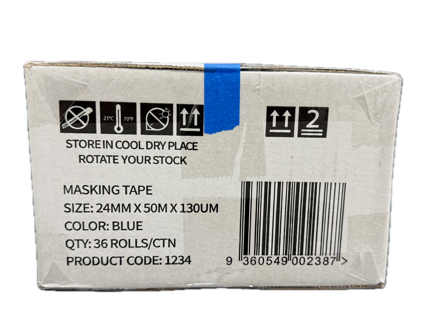 A1 Tapes Blue Masking Tape 24mm x 50m x 130um, 36 Rolls/Carton