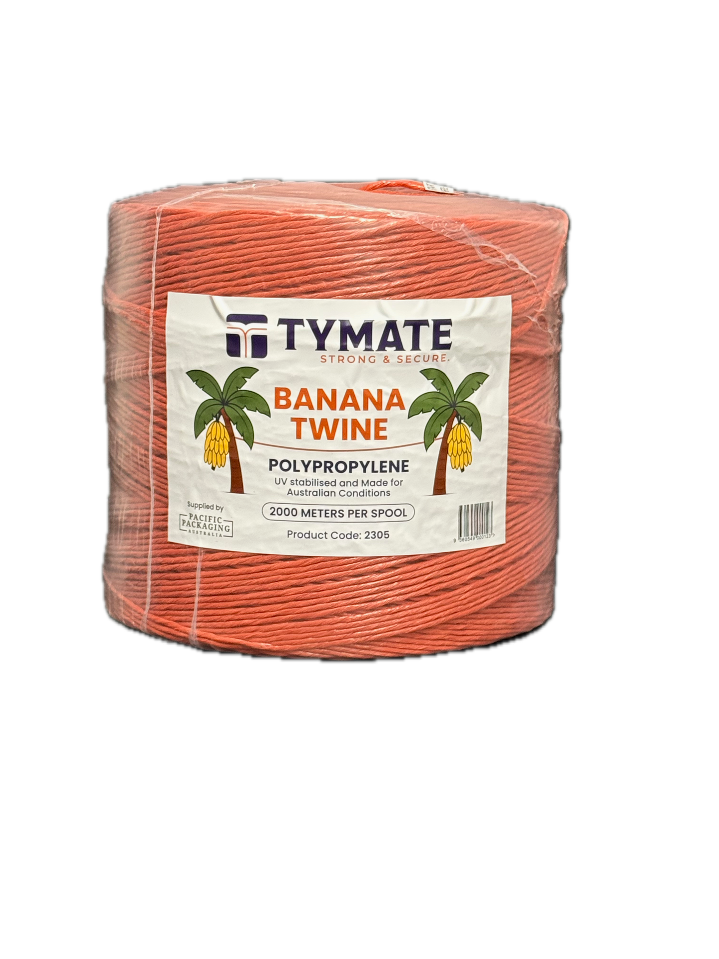 TYMATE PP Banana Twine 3250 Tex (29300 Denier) – Orange – 2000m Roll – UV Stabilised