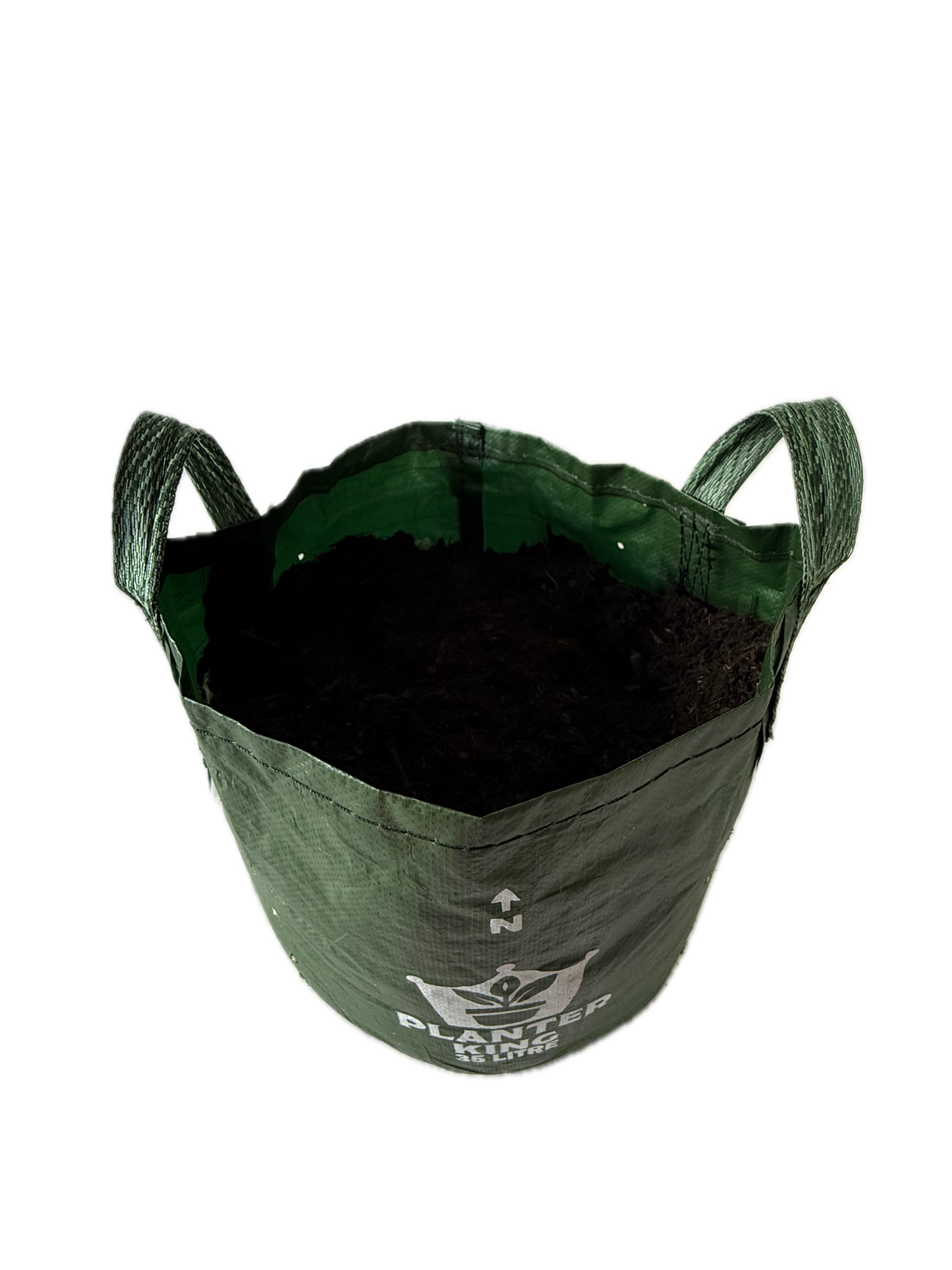 Planter King® 35L Planter Bag with Handles, Green HDPE Plant Bag (37 × 33 cm)