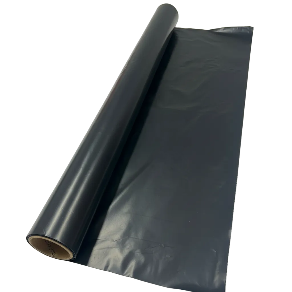 BLACK LDPE CENTRE FOLD SHEET ON ROLL - 0.100MM X 1M/2M(W) X 5M(L)