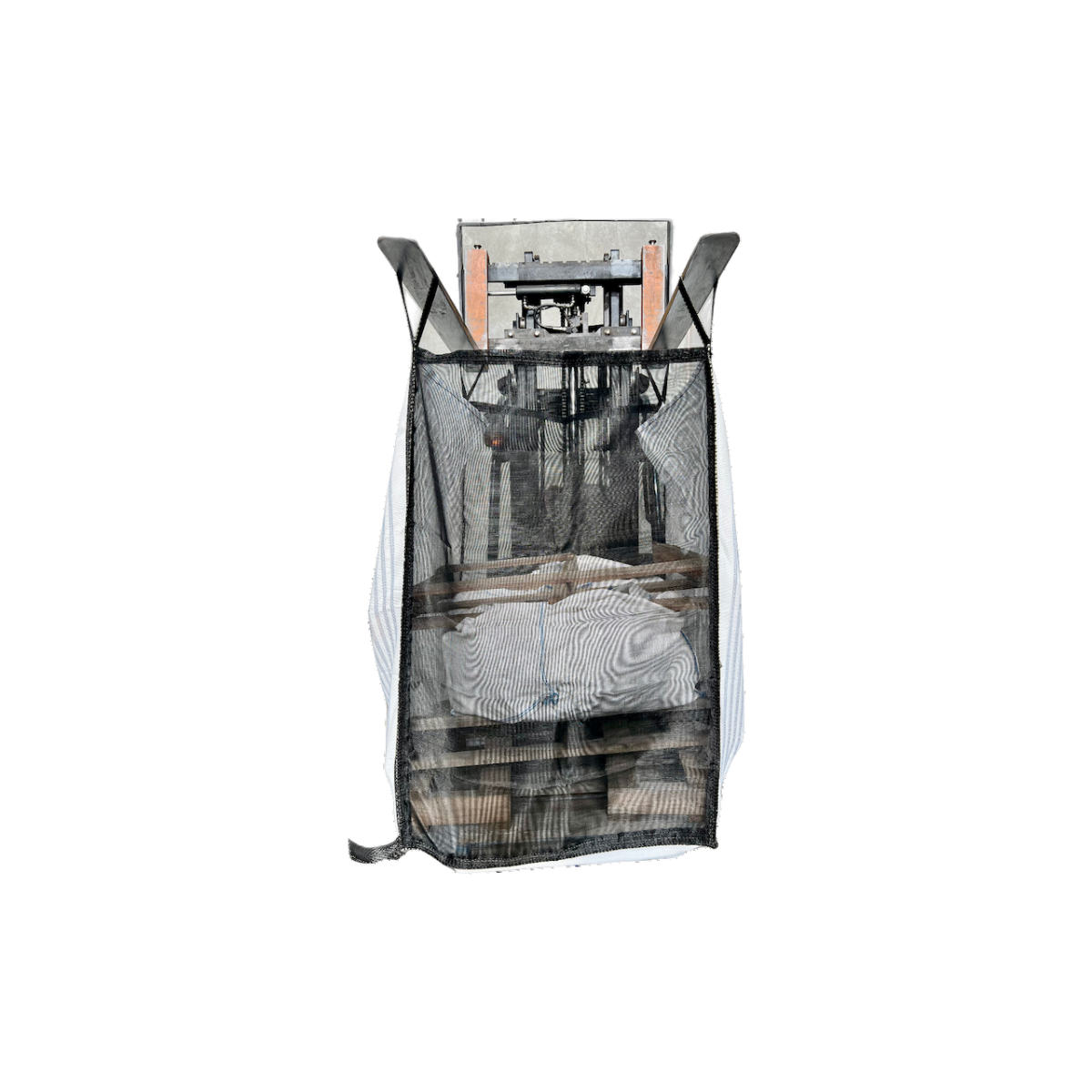 1.0 Tonne - U Panel - Top Lid / Flap Closed Bottom - Multi-Trip Mesh Bulk Bag - 90 x 90 x 120 CM