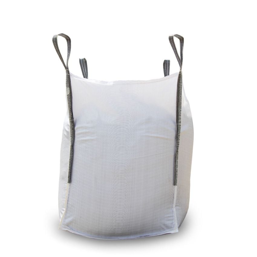 White bulk bag with handles on a white background