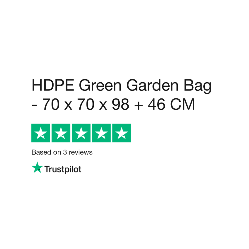 HDPE Green Garden Bag - 70 x 70 x 98 + 46 CM