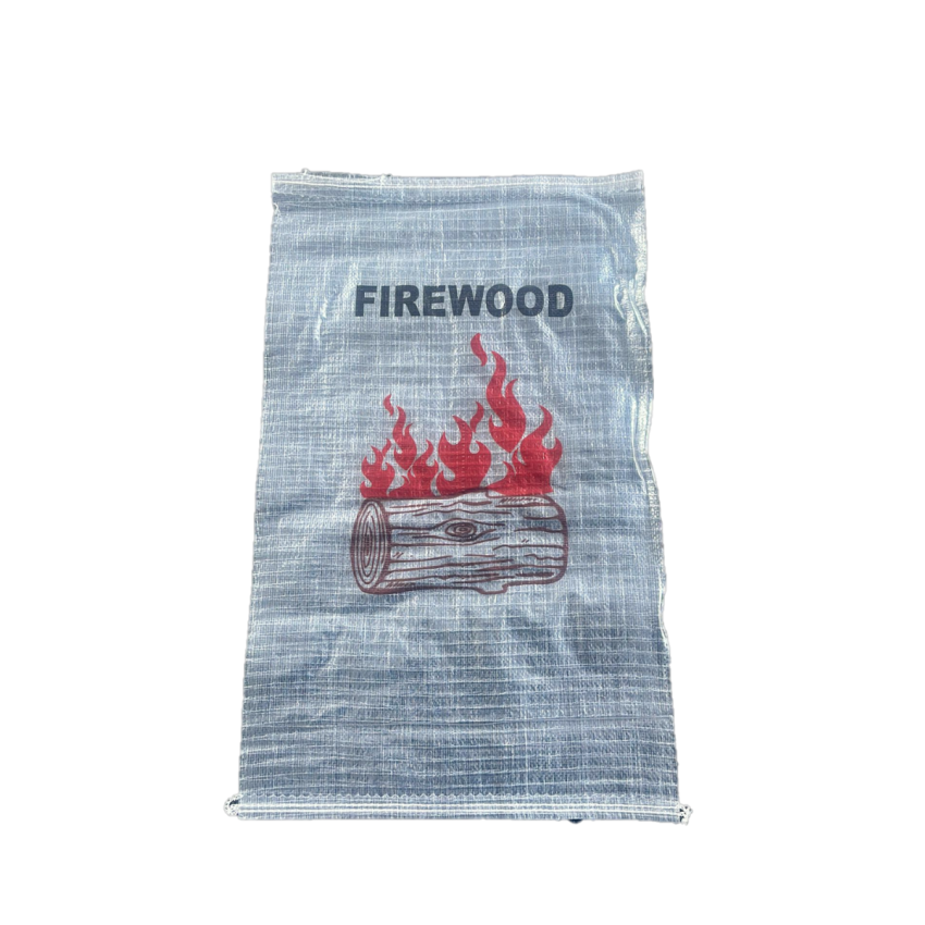 Woven Polypropylene - Printed Transparent Firewood Bag 50 x 80 CM