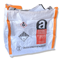 Woven Polypropylene - 1 Tonne Asbestos Bag - 100x100x100 CM