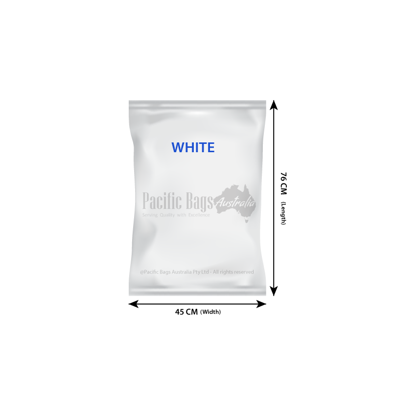Woven Polypropylene - White bags - 45 CM x 76 CM