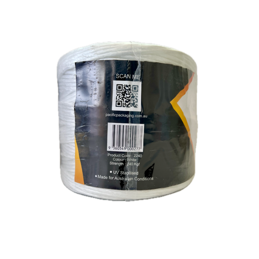 Poly Bale White Twine - 6000 TEX - Break Strength 240 KG