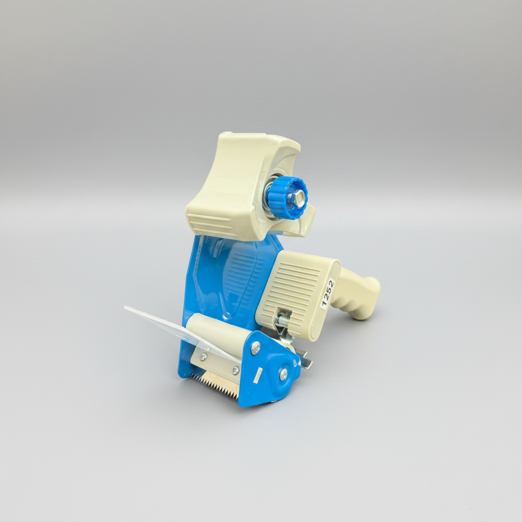 A1 Tapes T15008 heavy-duty blue and white carton-sealing tape dispenser gun