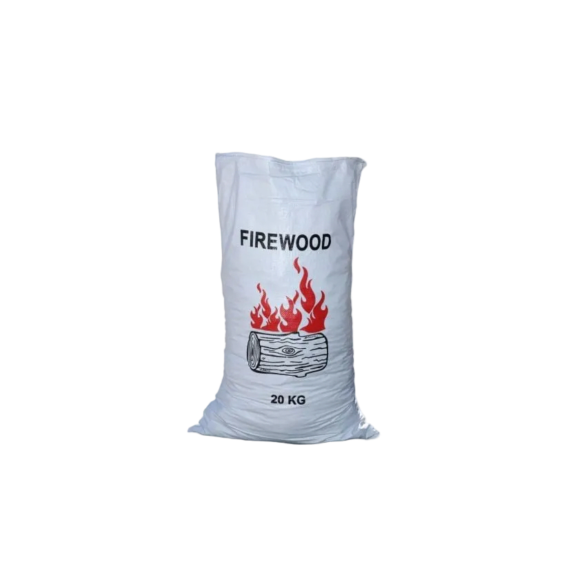 Firewood bags in various sizes and designs for storage and handling