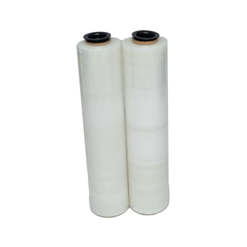 Pallet wraps and stretch films in various sizes and colors.