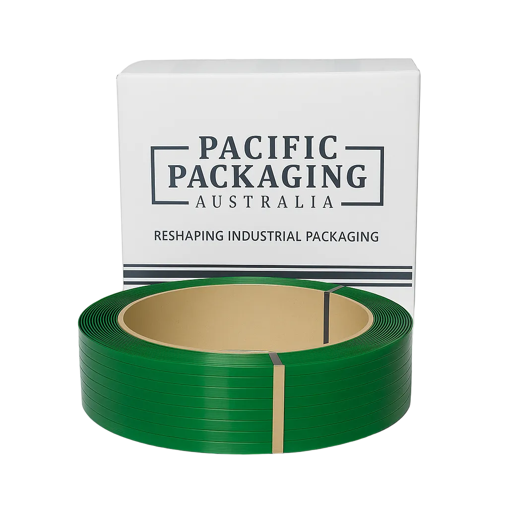 Polyester strapping for heavy duty packaging and pallets