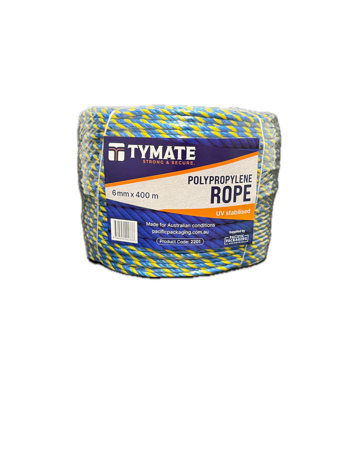 Polypropylene ropes in various colors and sizes for outdoor use