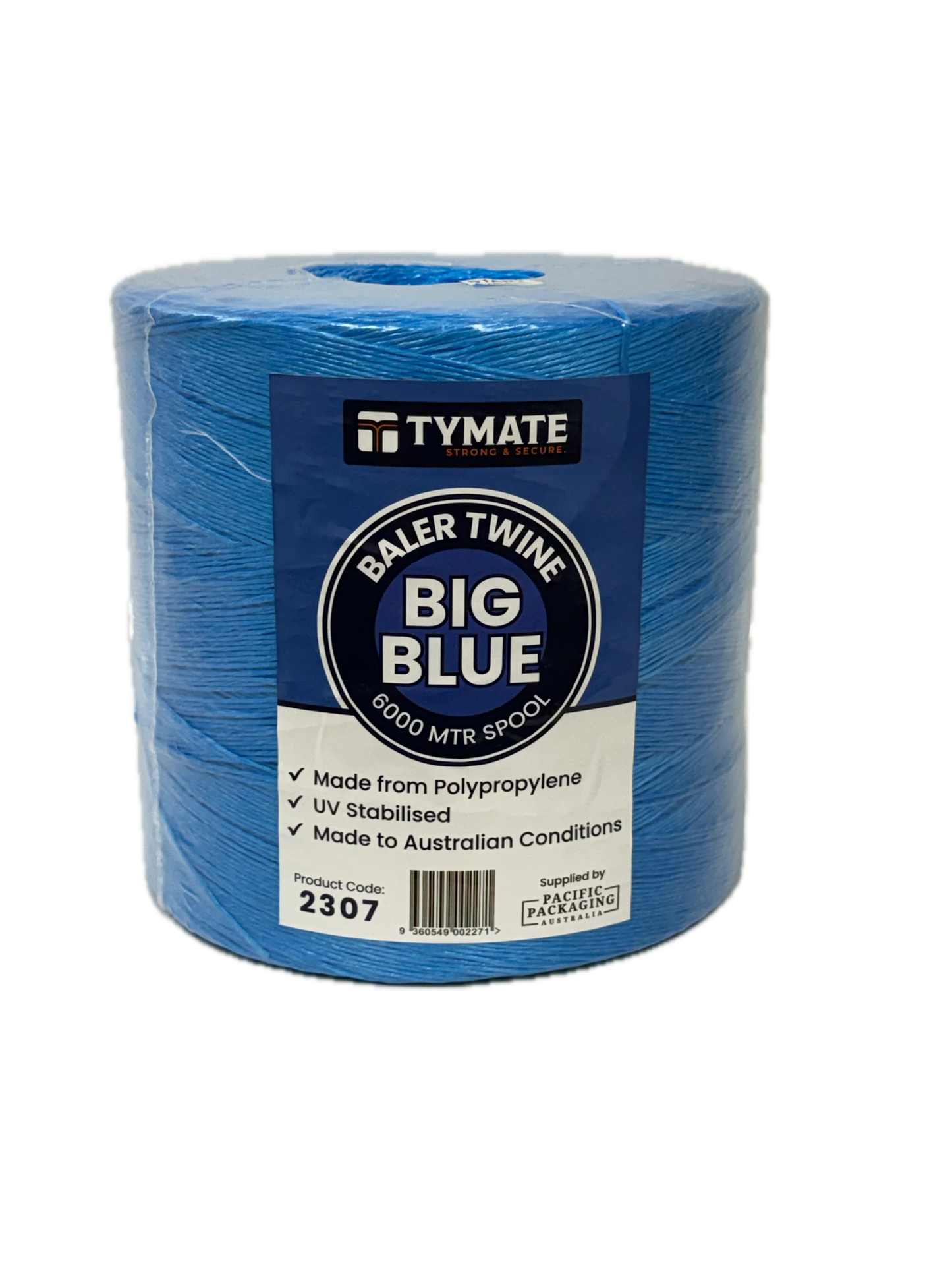 TYMATE Big Blue Polypropylene Baler Twine 6000m 6kg Roll, UV Treated