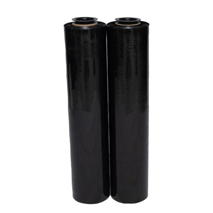 Universal Hand Pallet Wrap 500mm x 450m x 20um - Black ( 4 Rolls / Carton)