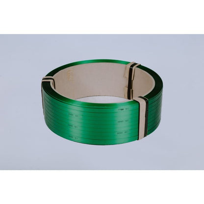 POLYESTER STRAPPING (PET) - 15.5 mm x 0.68 mm x 1520 M - GREEN EMBOSSED