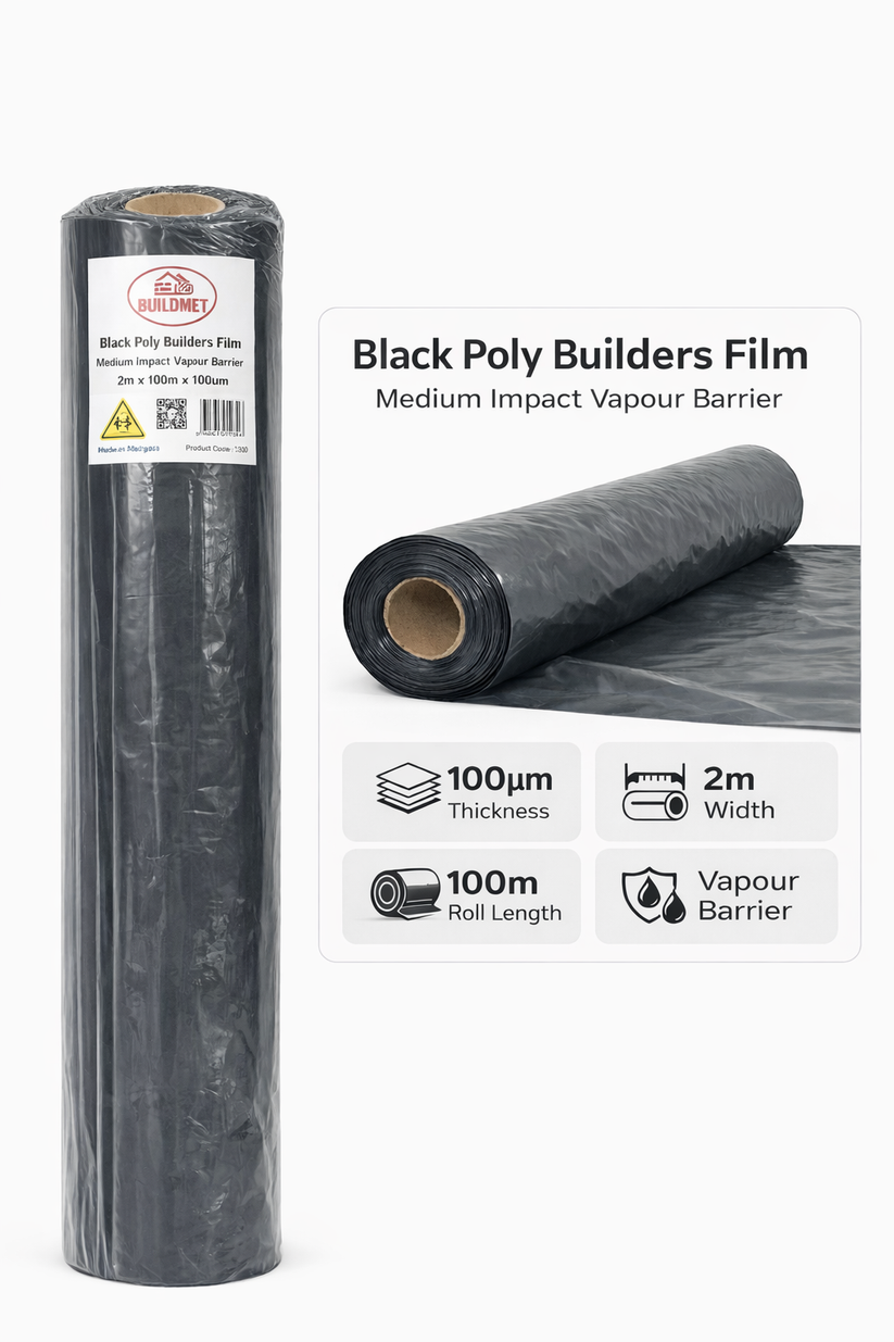 Multi-Purpose Builders Film - 2m X 100m X 100um - Black – Pacific ...