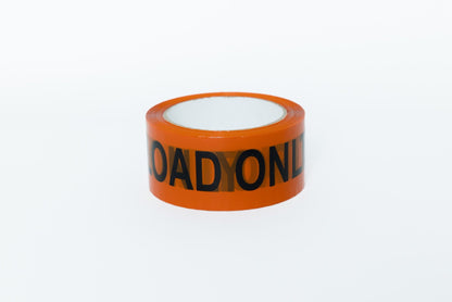 TOP LOAD ONLY BLACK / ORANGE WARNING  TAPE 48mm x 66m