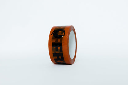 FRAGILE BLACK / ORANGE WARNING  TAPE 48mm x 66m