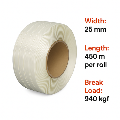Composite Strapping Roll – 25mm x 450m