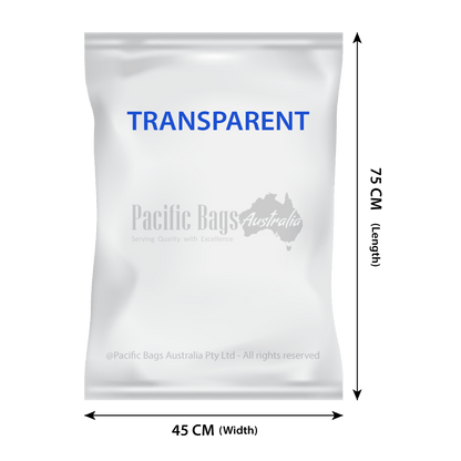 Woven Polypropylene - Transparent Bags - 45 CM x 75 CM
