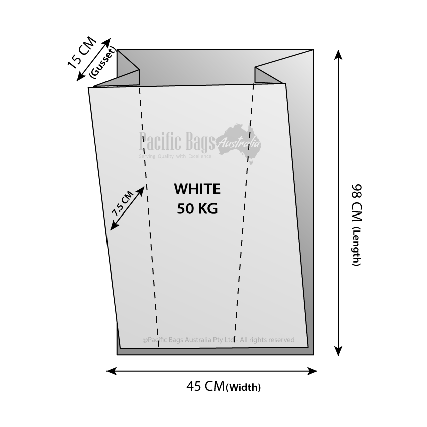 Woven Polypropylene - Gusseted Bags - (45 CM + 15 CM) x 98 CM