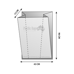 Woven Polypropylene - Gusseted Bag - (43 CM + 13 CM) x 96 CM