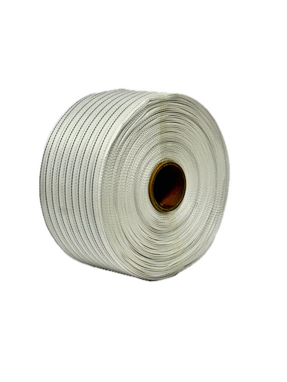 Poly-Woven Strapping – 16mm x 1000m, 350kg Break Strength (Black Line)