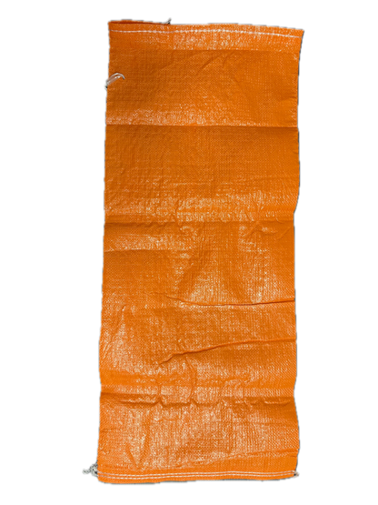 Orange Woven Polypropylene Sandbags 36 x 85 cm, 68 GSM, UV Treated, With Tie