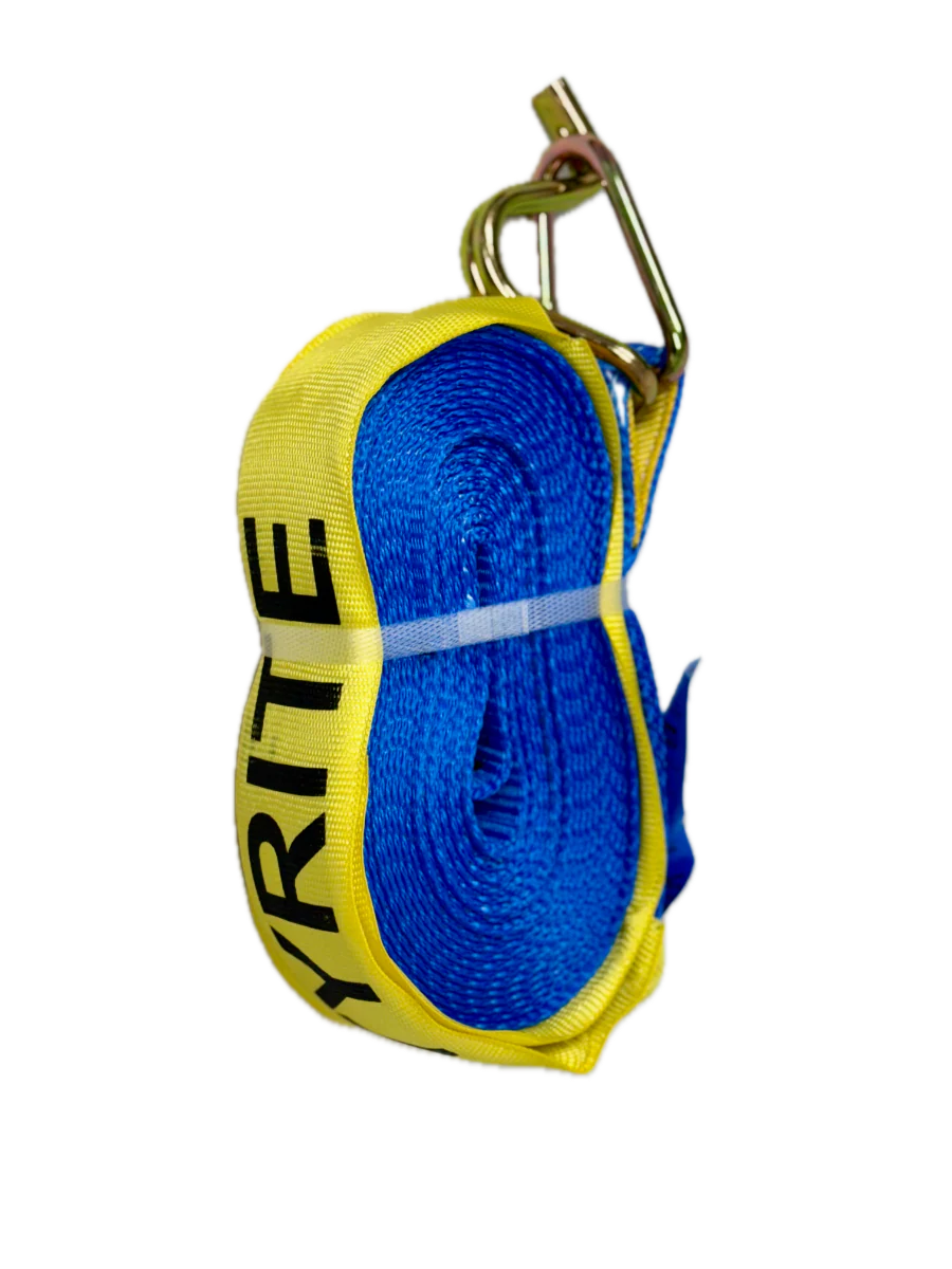 Heavy Duty Ratchet Tie Down Kit with Hook and Keeper with Plastic Handles - 50mm x 9m - LC 2500kg - Blue