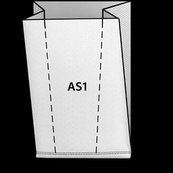 Woven Polypropylene - White Laminated Anti-Skid Bag - (13 inch + 6 inch) x 31 inch