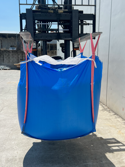 U Panel Bulk Bag 100x100x100cm, 1500kg SWL, Flap Top, Closed Bottom, Blue