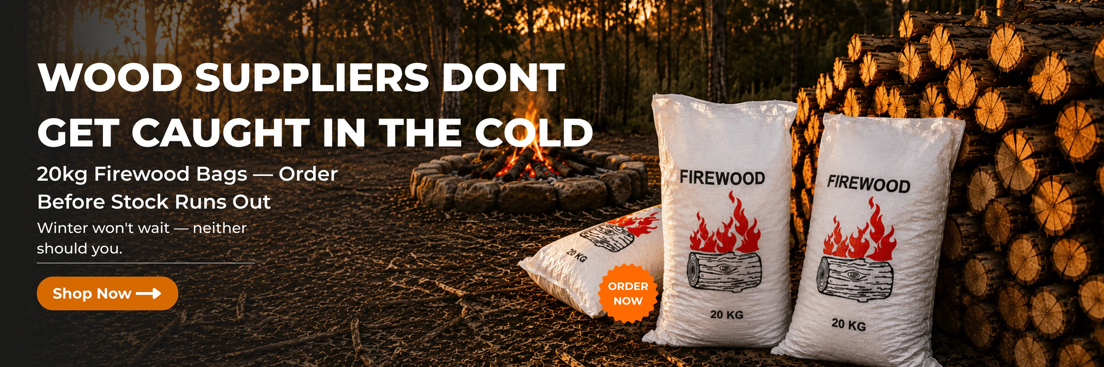 Firewood Bags Banner