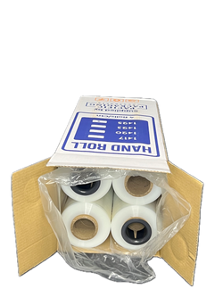 Clear Hand Stretch Film 25 Micron 500mm x 300m, Heavy Duty, 4 Rolls/Carton