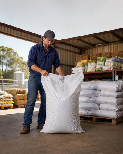 Woven Polypropylene Chaff Bag, front view, 76cm x 122cm size