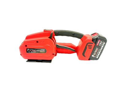 KM06431A battery-powered strapping machine, label and battery view