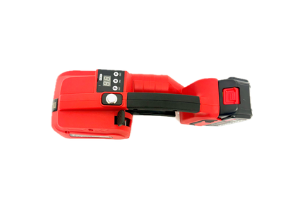 KM06431A battery-powered strapping machine, opposite side view