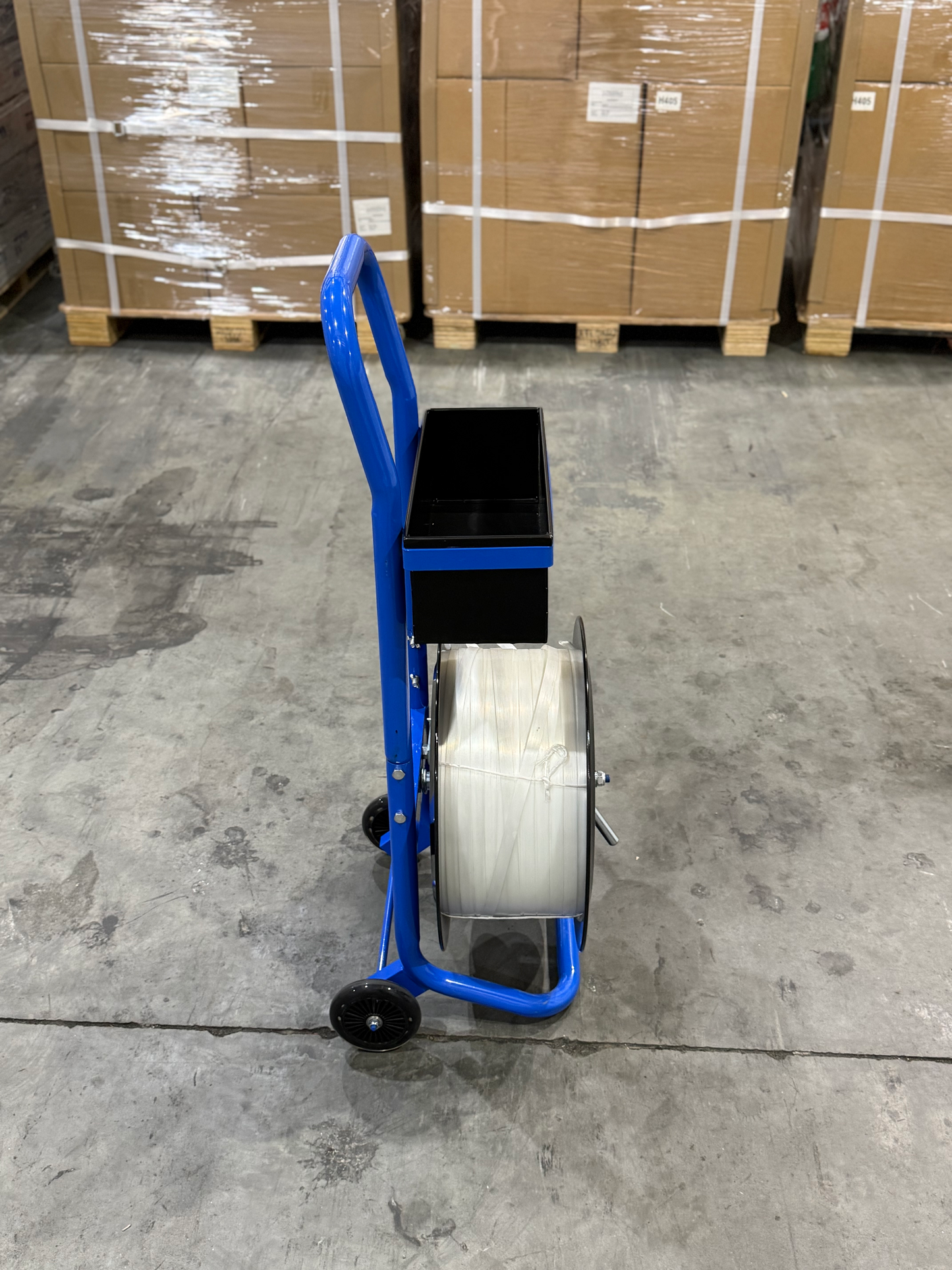200mm polyester strapping — smooth — pallet securing