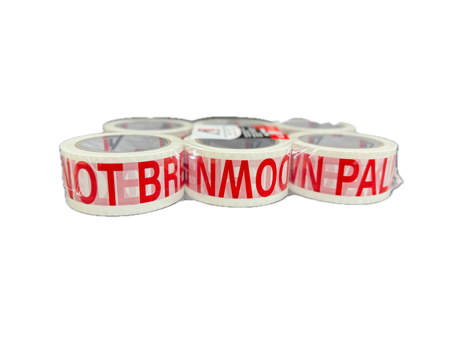 A1 Tapes Do Not Break Down Pallet Tape Red/White 48mm x 66m x 50um, 36 Rolls/Carton