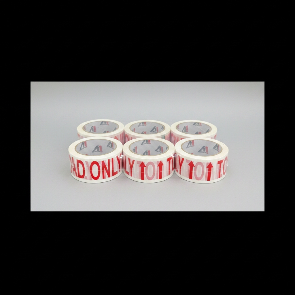 A1 Tapes Top Load Printed Tape Red/White 48mm x 66m x 50um, 36 Rolls/Carton
