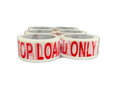 Multiple rolls of tape with 'LOAD ONLY' text on a white background