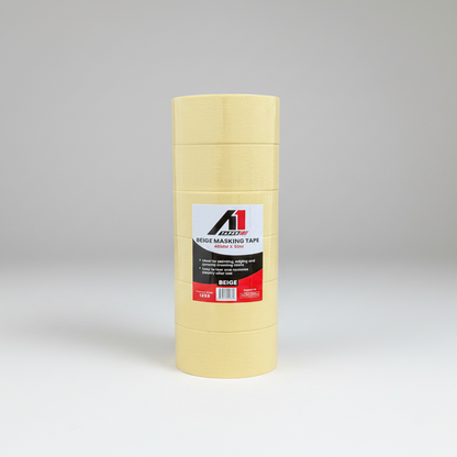 A1 Tapes Beige Masking Tape 48mm x 50m x 130um, 24 Rolls/Carton